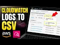 How to download CloudWatch logs to CSV using AWS console - Easy Tutorial