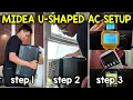 Midea U Shaped Window Air Conditioner Full Setup and Testing