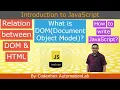 JS-part2 What is DOM Document Object Model Relation between HTML DOM How to write JavaScript