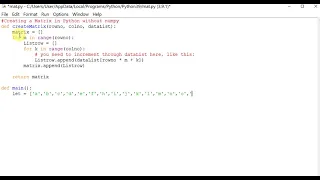 Creating a Matrix in Python without numpy