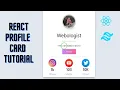 Create Awesome Profile Card Using React Tailwind
