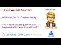 Minimum Cost to Convert String I LeetCode 2976 Floyd Warshall Algorithm