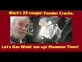 Mart s 33 Ford coupe Cracked fenders Oxy Acetylene to the rescue Hammer and Dolly Action