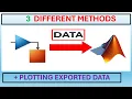 How to Export Data From SIMULINK to MATLAB Workspace Plot it SIMULINK TUTORIAL