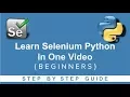 Selenium Python Beginner Tutorial - Learn Selenium Python in one Step by Step