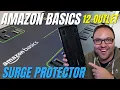Amazon Basics 12 Outlet Surge Protector Power Strip Overview Unboxing