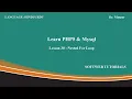 Nested for loop in php PHP Tutorial in Hindi