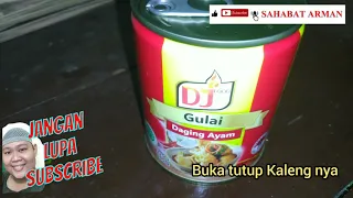 unboxing gulai daging ayam merk dj sahabatarman