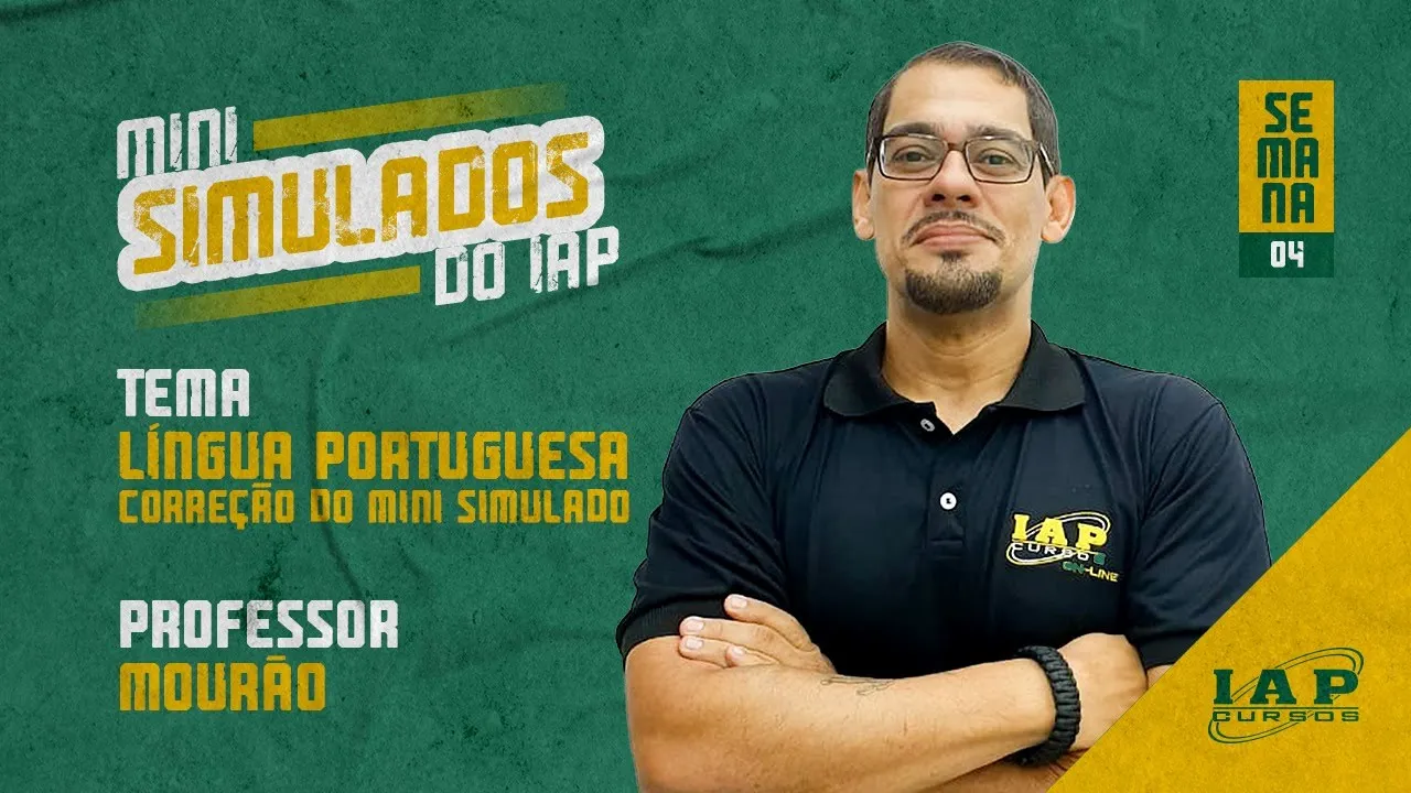 LIVE: LÍNGUA PORTUGUESA - SEMANA 4 DE CORREÇÃO DO MINI SIMULADO.