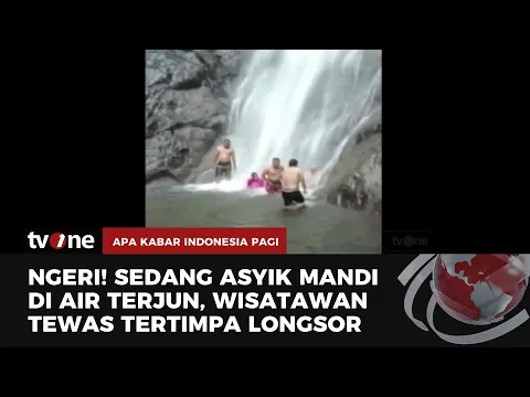 Detik-detik Wisatawan Tewas Tertimpa Longsoran Air Terjun Sedudo