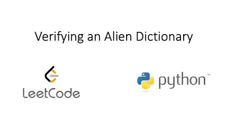 Leetcode - Verifying an Alien Dictionary Python