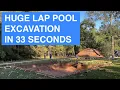 Lap pool excavation timelapse massive 25m pool in 33 seconds