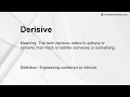 Derisive Meaning