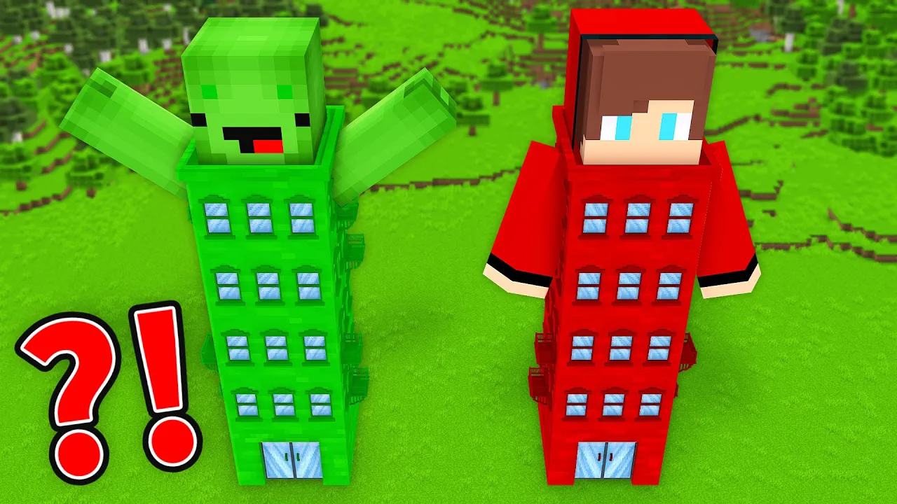 Mikey and JJ Became SKYSCRAPERS in Minecraft (Maizen)