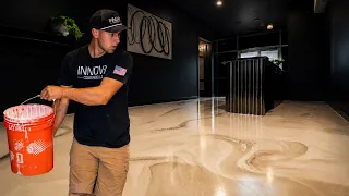 DIY Metallic Epoxy Floor | Gold Marble Effect