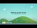 IXL Quick Tip How to hide grade levels