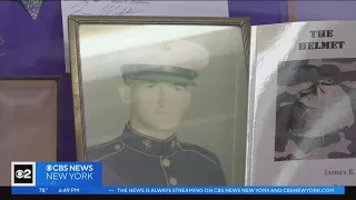 Display inside library in Hawthorne N J honors soldier killed in Vietnam