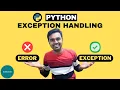 Exception Handling in Python Error vs Exception Python tutorials for beginners in tamil