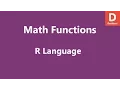 R Programming Mathamatical Functions
