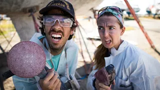 She TESTS His Patience (WARNING: sanding fiberglass is addictive) | BOAB 207