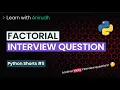 Python Interview Question Python Shorts Learn with Anirudh