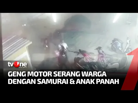 Detik-detik Aksi Penyerangan Geng Motor di Maros Bikin Warga Panik