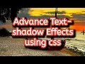 Advance text shadow hover effect using html and css