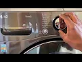 LG thinq how to run a wash and dry cycle