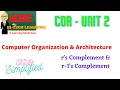 r s Complement r-1 s Complement