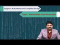 LEC33 Automata Compiler Design Intermediate Code Generation by B Devananda Rao