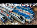 Modern 2024 Ho Scale Amtrak Trains 1 Hour Compilation 4K