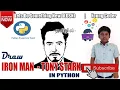 DRAW IRON MAN TONY STARK PYTHON TURTLE LDSN NIRANJAN TAMIL