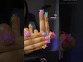 Short Duck nails add two bling nails Acrylic Duck nails full set