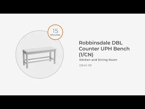 Robbinsdale - Dbl Counter Height Upholstered Dining Bench - Antique White