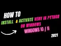 How to activate virtual env in python on windows