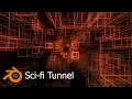 Glowing Sci-fi Tunnel Loop - Geometry Node Tutorial