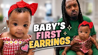 Our Baby Got Her Ears Pierced for the First Time! 