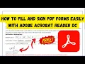 How to Fill and Sign PDF Forms Easily with Adobe Acrobat Reader DC