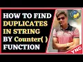 Find Duplicates In a String Using Counter Method Python Hindi Urdu YNC