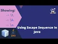JAVA Bangla Tutorial 02 Using Escape Sequence In Java