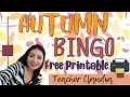 Autumn Thanksgiving BINGO ready to print Free printable Juego Dia de Accion de Gracias