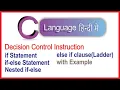 Decision Control Instruction in C if if-else statement Nested if-else else if clause part - 1