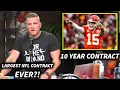 Pat McAfee Reacts To Patrick Mahomes Signing A 10 Year Contract With The Chiefs