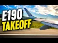 KLM E190 Takeoff from AMS AMS-GLA JSM AVIATION