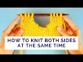 How to Knit Two Sides of a Neckline at the Same Time with Separate Balls of Yarn