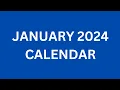 January 2024 Calendar Printable Templates with Holidays USA India UK Canada Australia Calendar