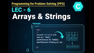 PPS Programming for Problem Solving Phase 6 Arrays Strings in C GTU