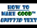 How to make pretty text in Unity3D with TextMeshPro TMPRO