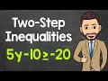 Solving Two-Step Inequalities Step-by-Step Examples