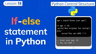 L18 If-else in Python if-elif-else Python Tutorial for Beginners